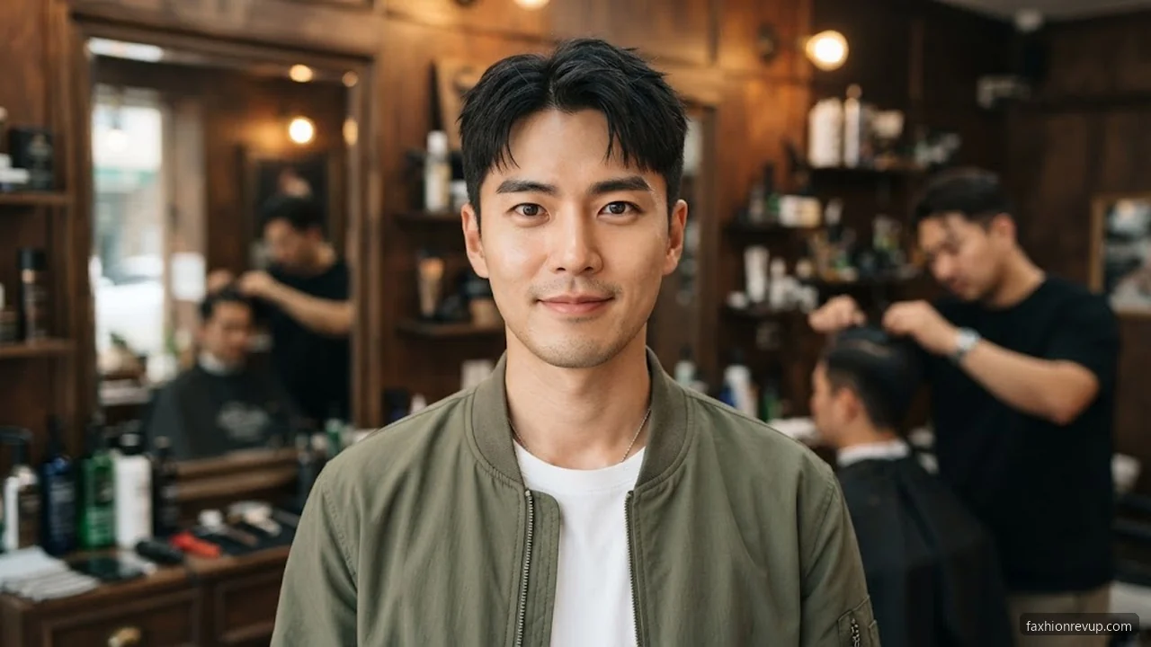 Short Middle Part Styles - Middle Part Hairstyles for Men hair visualizer