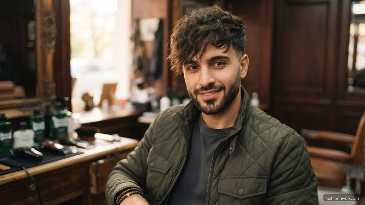 Messy Tousled Fringe - Best Hairstyles for Men with Large Foreheads hair visualizer