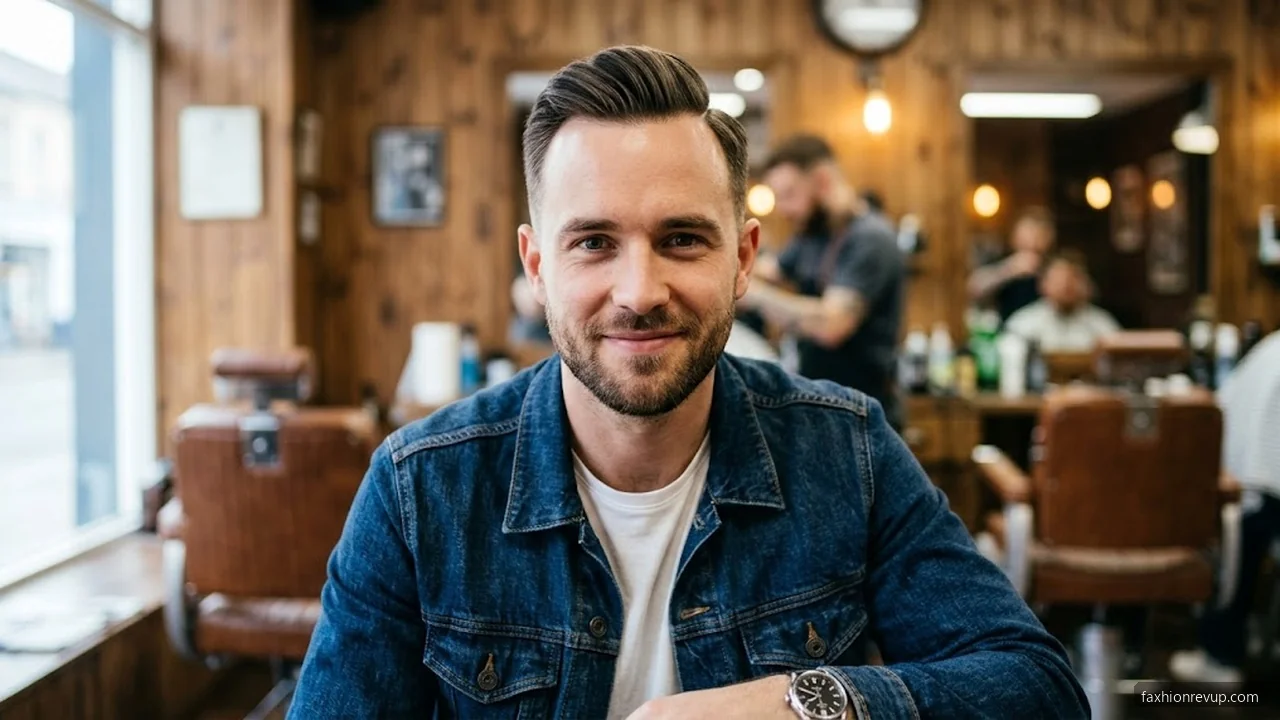 Deep Side Part - Best Hairstyles for Men with Large Foreheads hair visualizer
