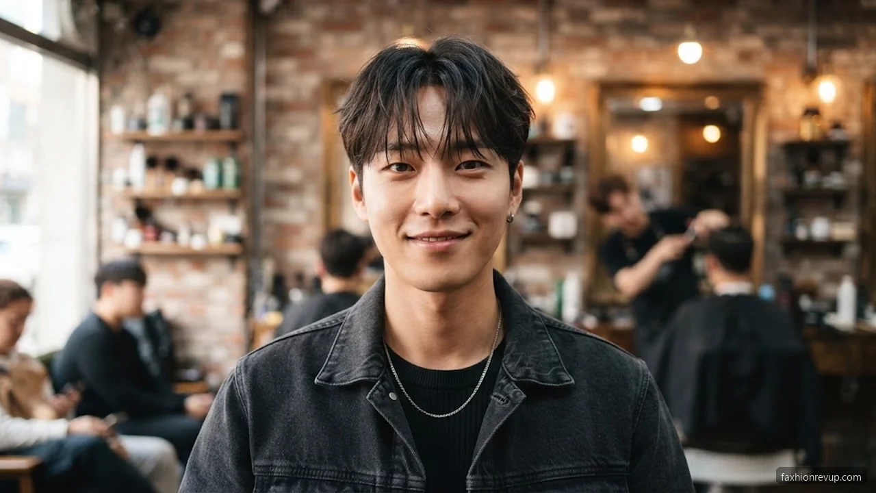See-Through Bangs - Korean Hairstyles for Men hair visualizer