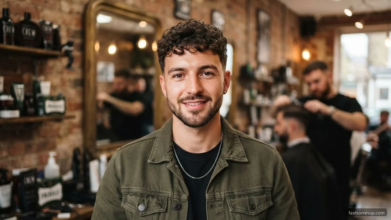Curly Caesar Cut - Short Curly Hairstyles for Men hair visualizer
