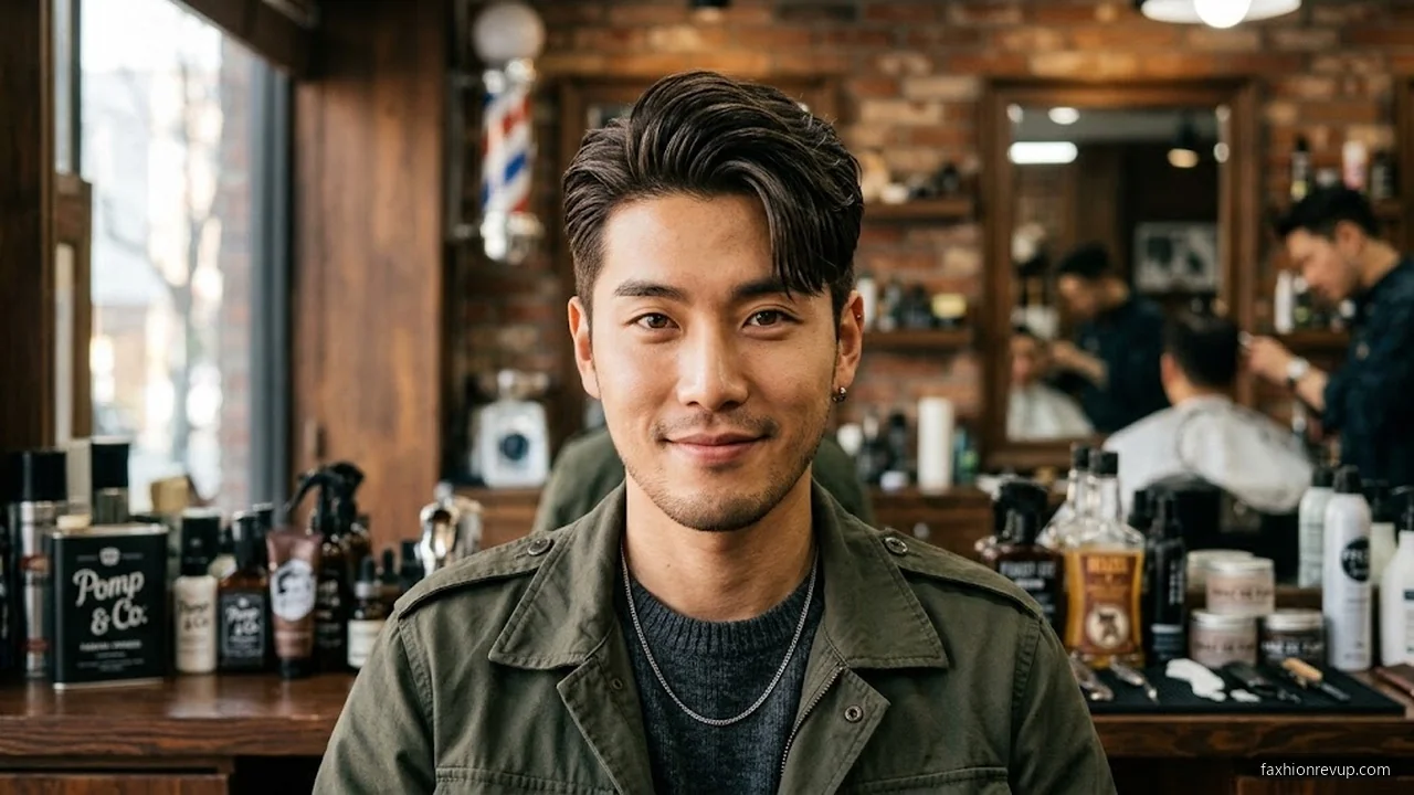 Side Swept Fringe - Korean Hairstyles for Men hair visualizer