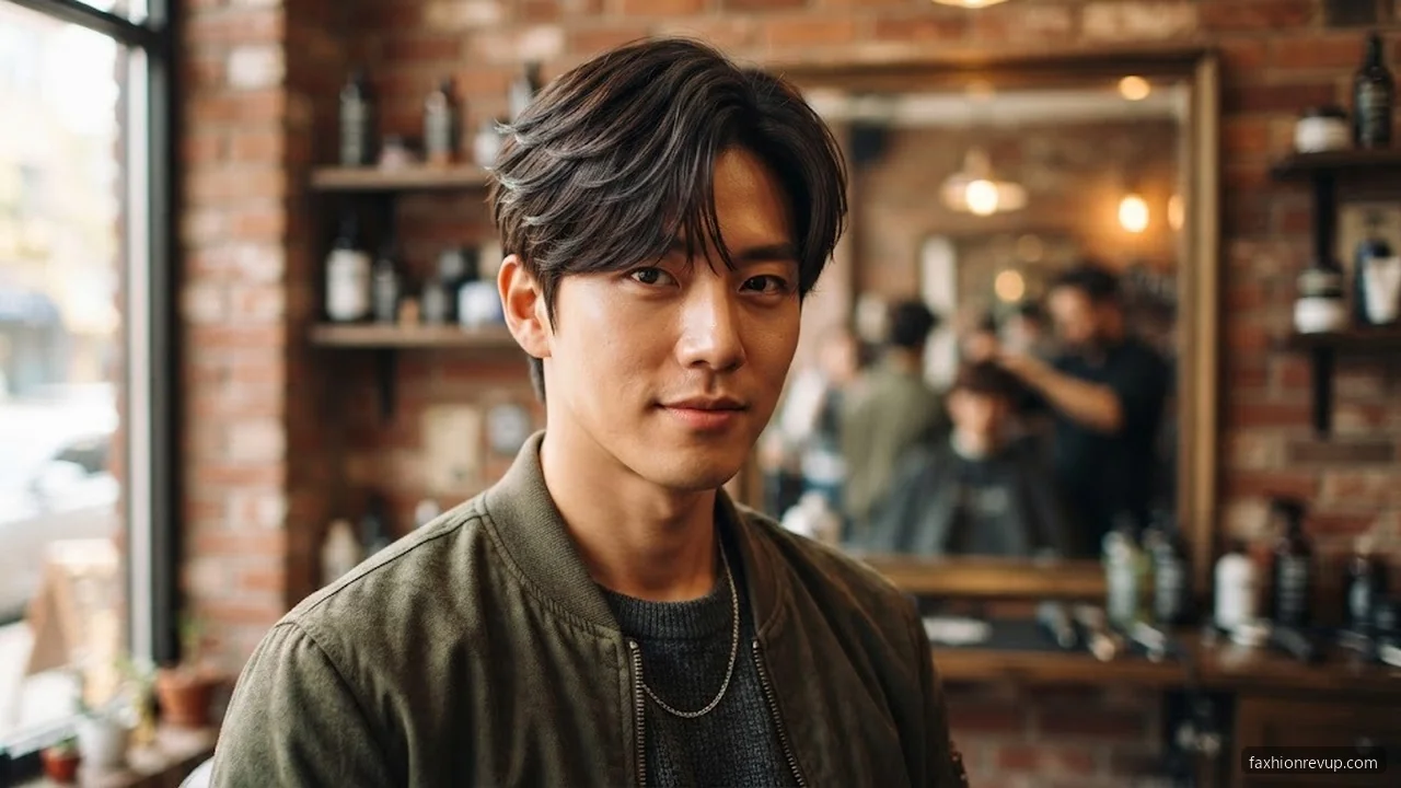 Side Bangs - Korean Hairstyles for Men hair visualizer