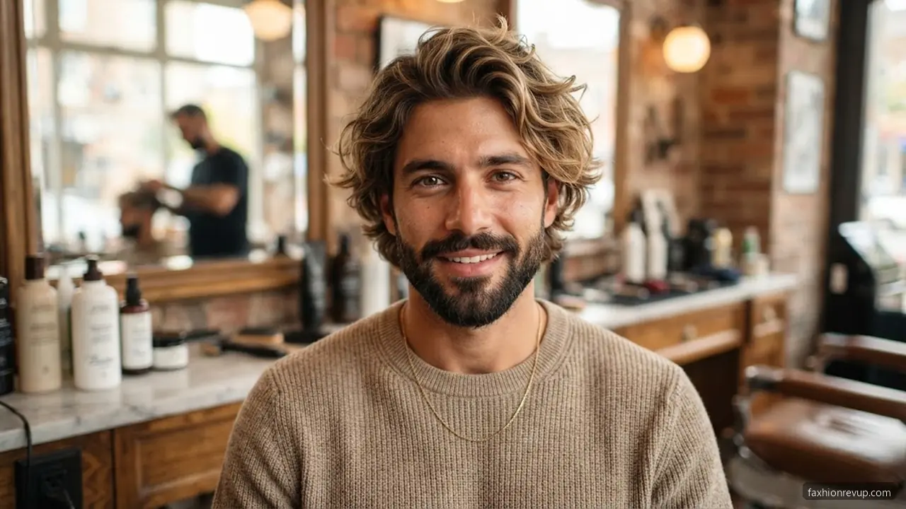 Medium Surfer with Beard - Surfer Haircut Styles for Men hair visualizer