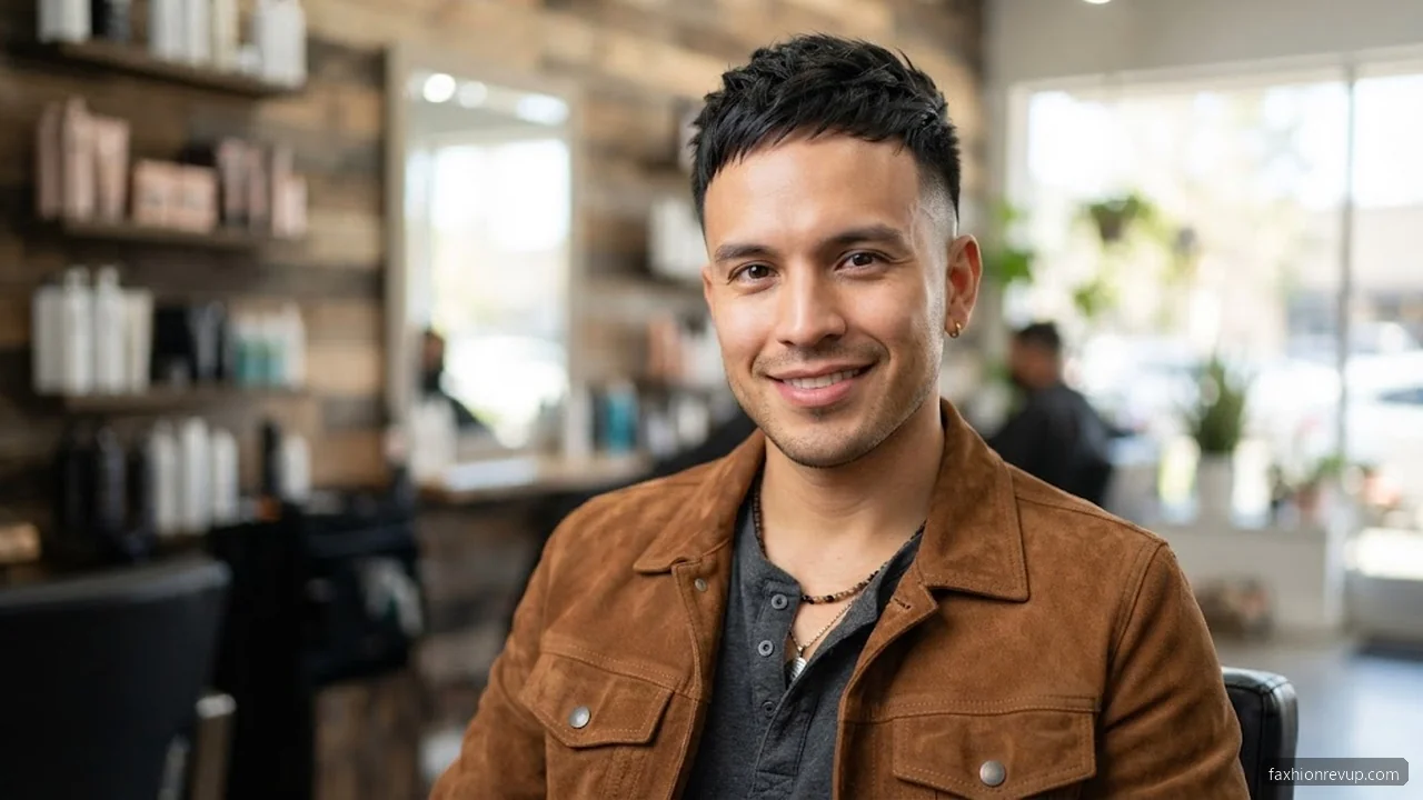 Mid Fade Textured Crop - Best Hairstyles for Men with Large Foreheads hair visualizer