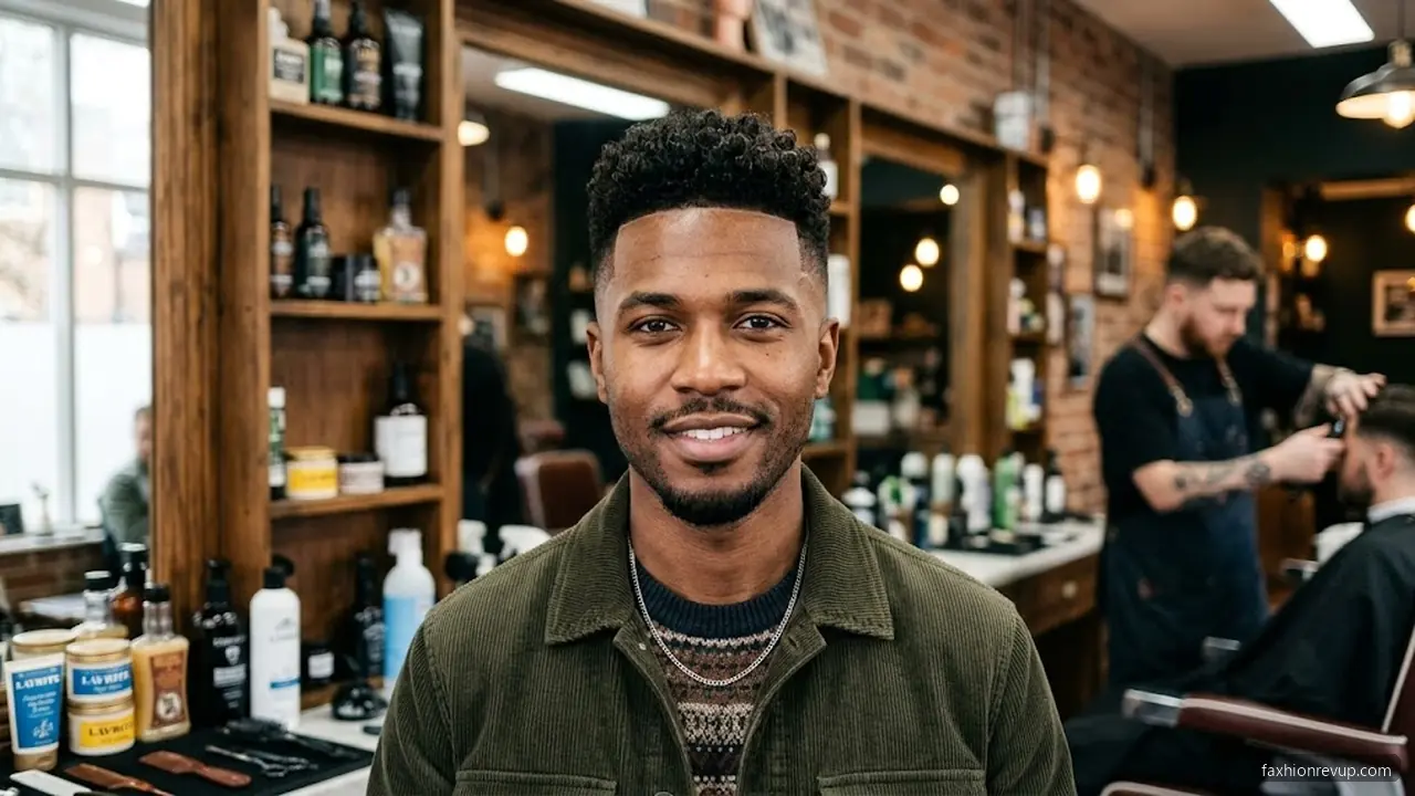 High-Top Fade Curly - Short Curly Hairstyles for Men hair visualizer