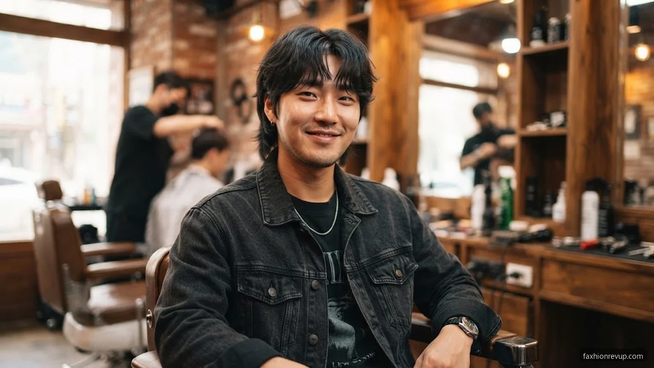 Wolf Cut - Korean Hairstyles for Men hair visualizer