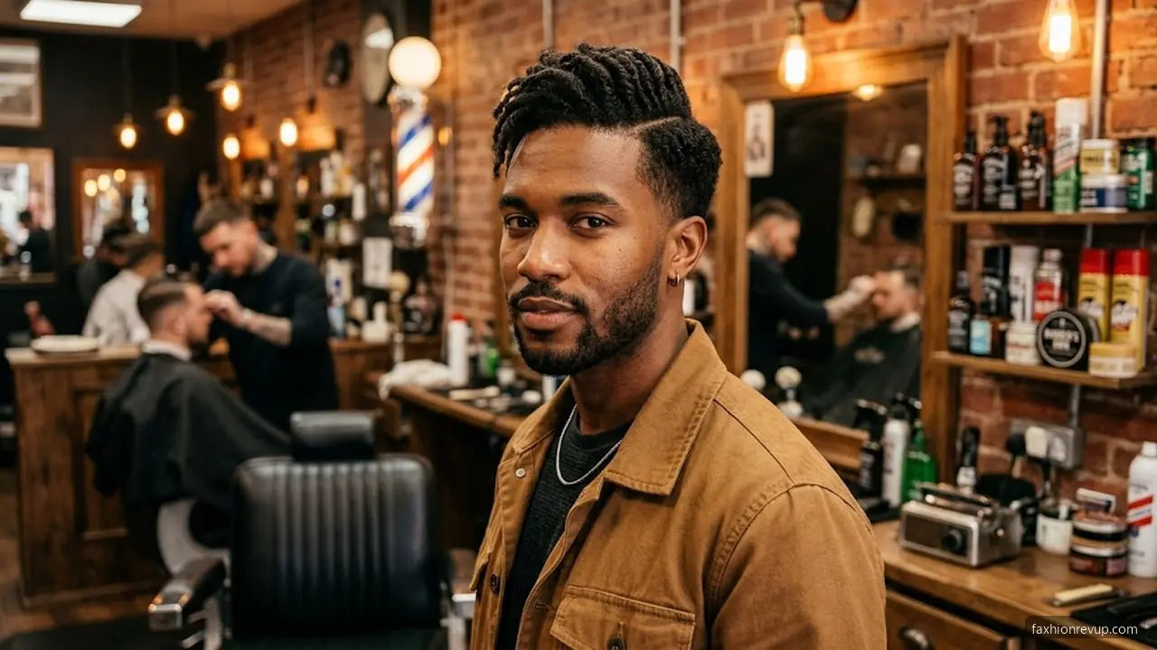 Fade with Hard Part - Fade Haircuts For Black Men hair visualizer