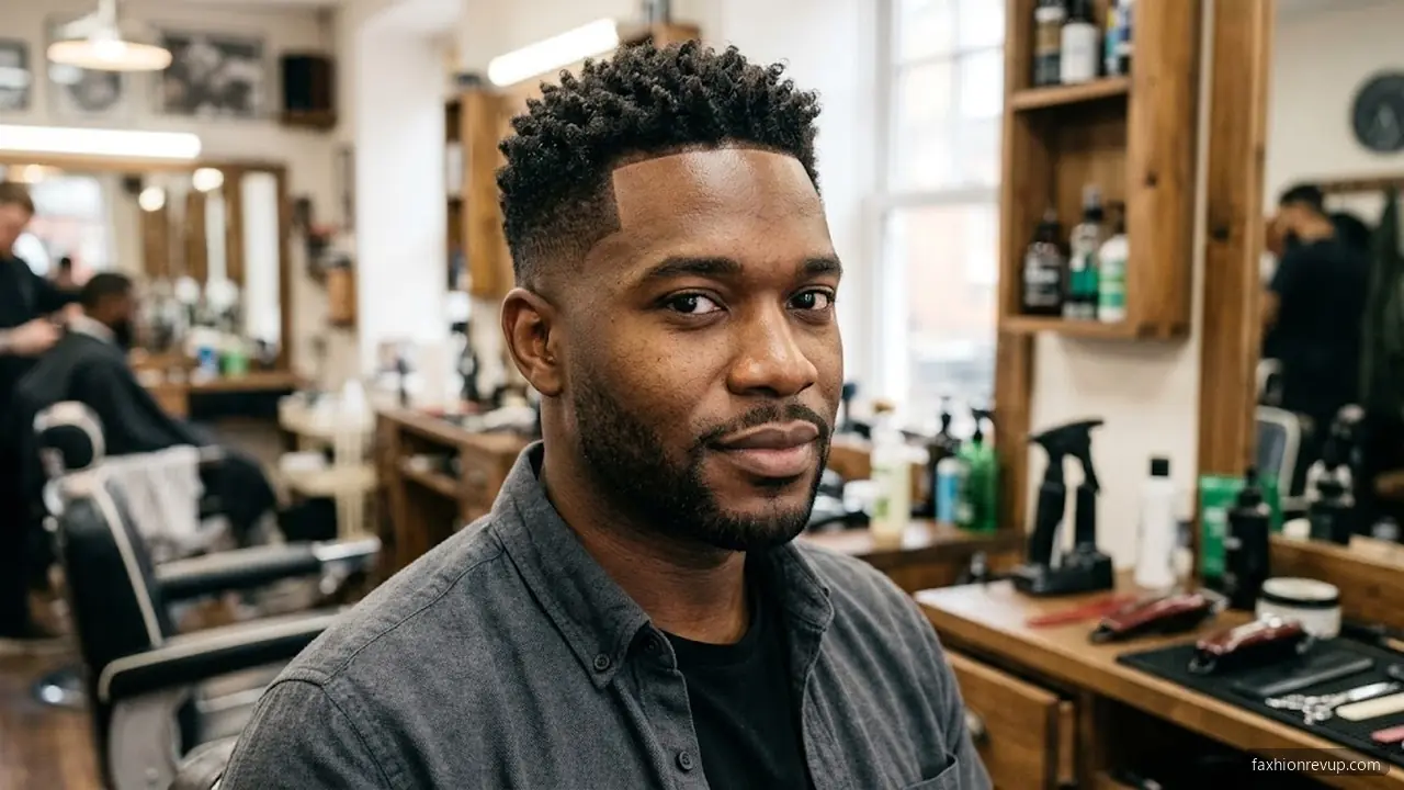 Sponge Curl Fade - Fade Haircuts For Black Men hair visualizer