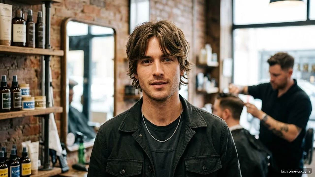 Messy Shag with Curtain Bangs - Messy Hairstyles for Men hair visualizer
