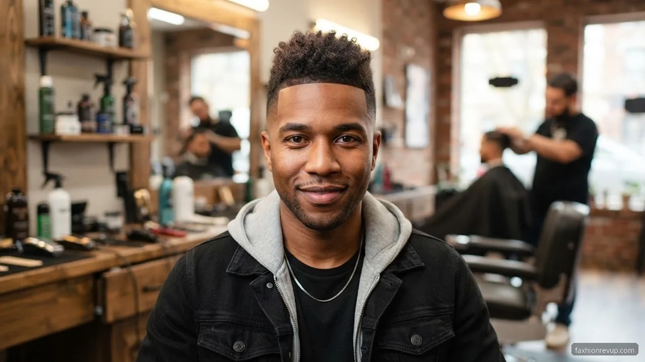 Faux Hawk Fade - Fade Haircuts For Black Men hair visualizer