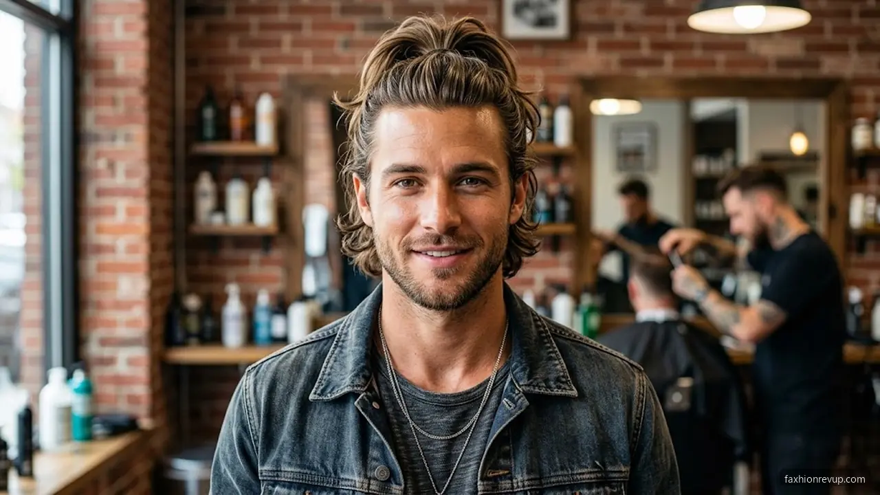 Surfer Ponytail - Surfer Haircut Styles for Men hair visualizer