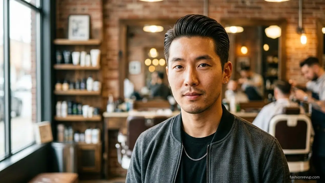 Slicked Back - Korean Hairstyles for Men hair visualizer