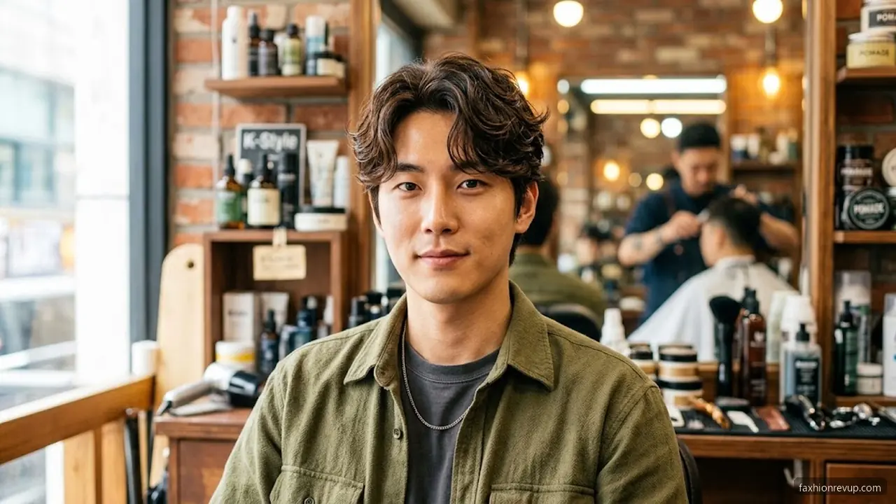Korean Perm (Wavy) - Korean Hairstyles for Men hair visualizer