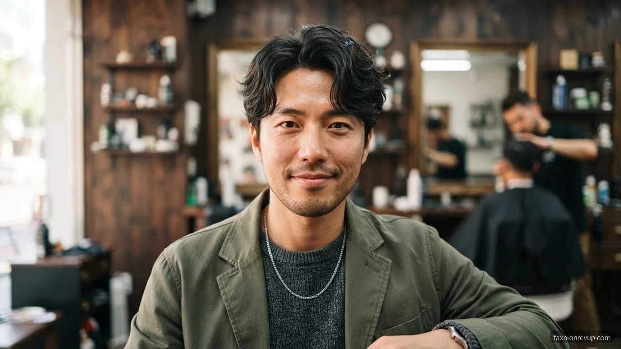 Leaf Perm - Korean Hairstyles for Men hair visualizer