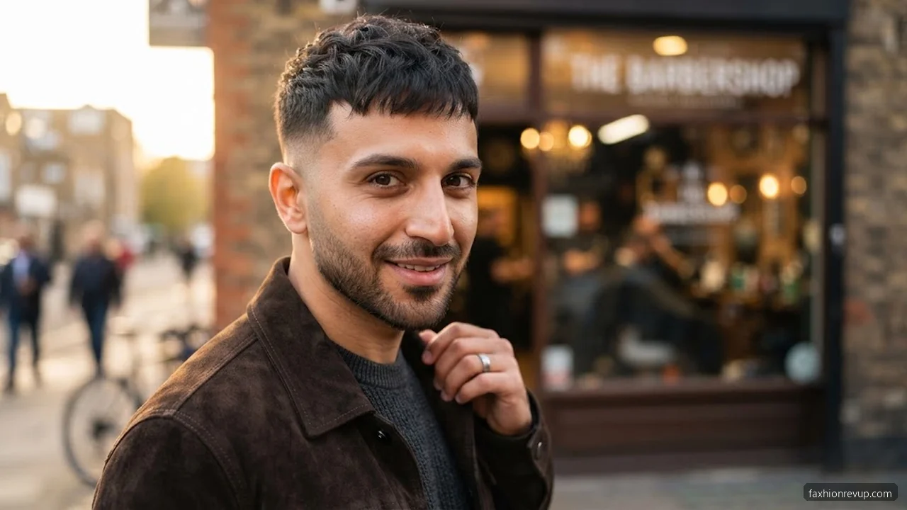 Temple Fade Fringe - Best Hairstyles for Men with Large Foreheads hair visualizer