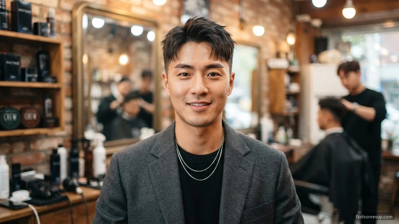 Drop Fade - Korean Hairstyles for Men hair visualizer