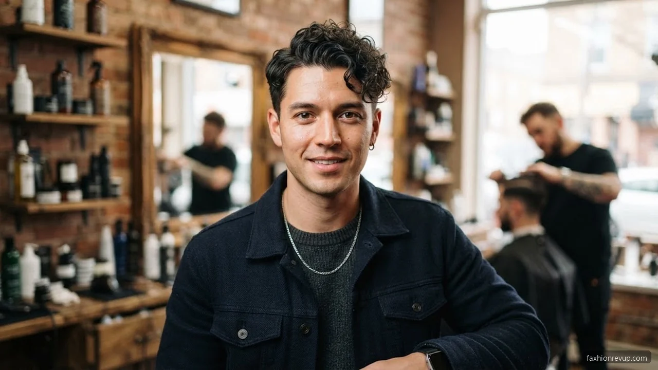 Short Curly Side Part - Short Curly Hairstyles for Men hair visualizer
