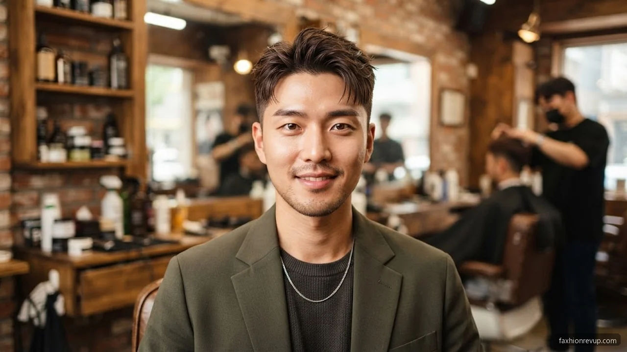 Drop Fade - Korean Hairstyles for Men hair visualizer