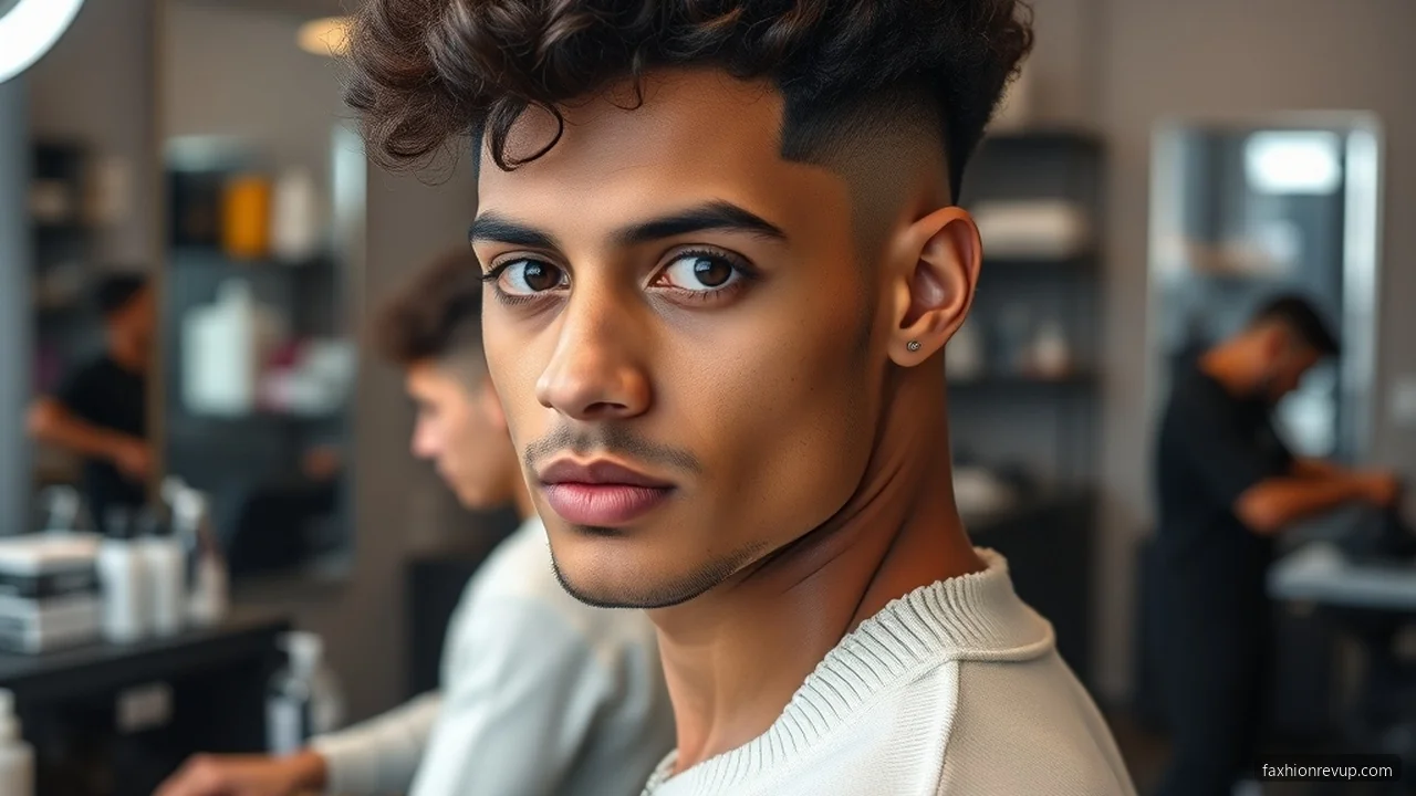Curly Hair Fade - Low Fade Haircuts hair visualizer